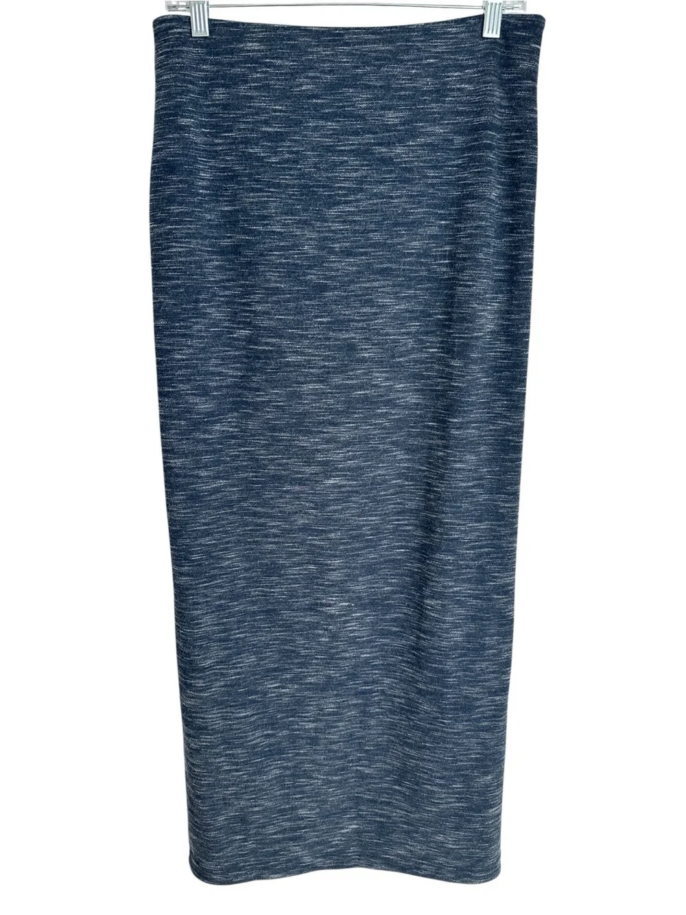 Free People Heather Gray Maxi Skirt with Exposed Side Zipper and Slit Size M